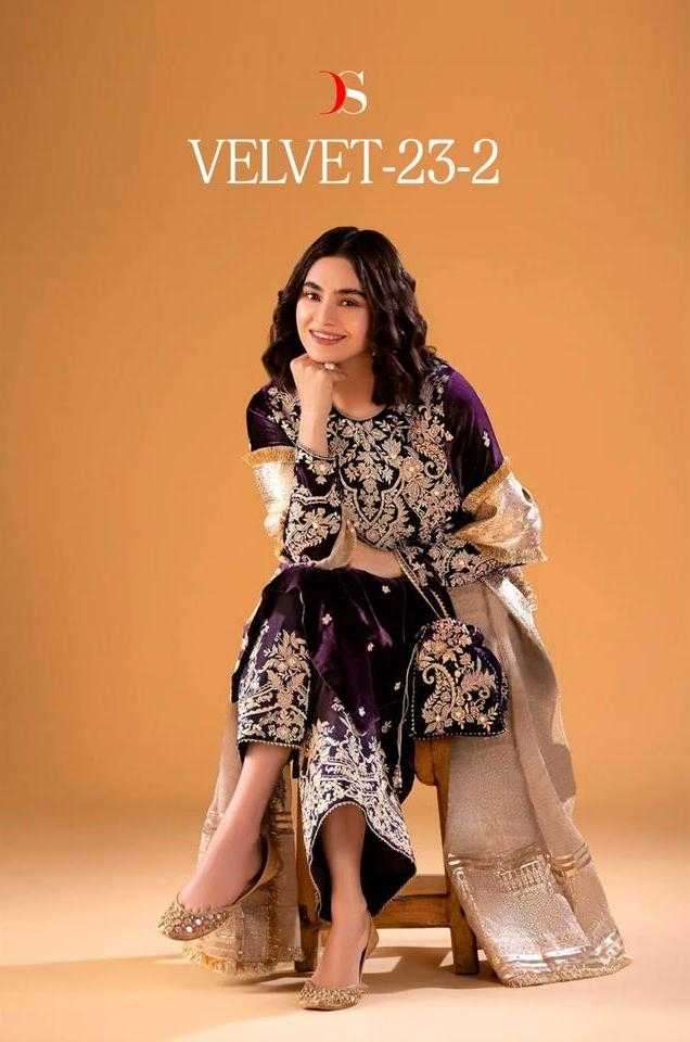 deepsy suit velvet 23 vol 2 series 3241-3244 Velvet with heavy embroidery suit