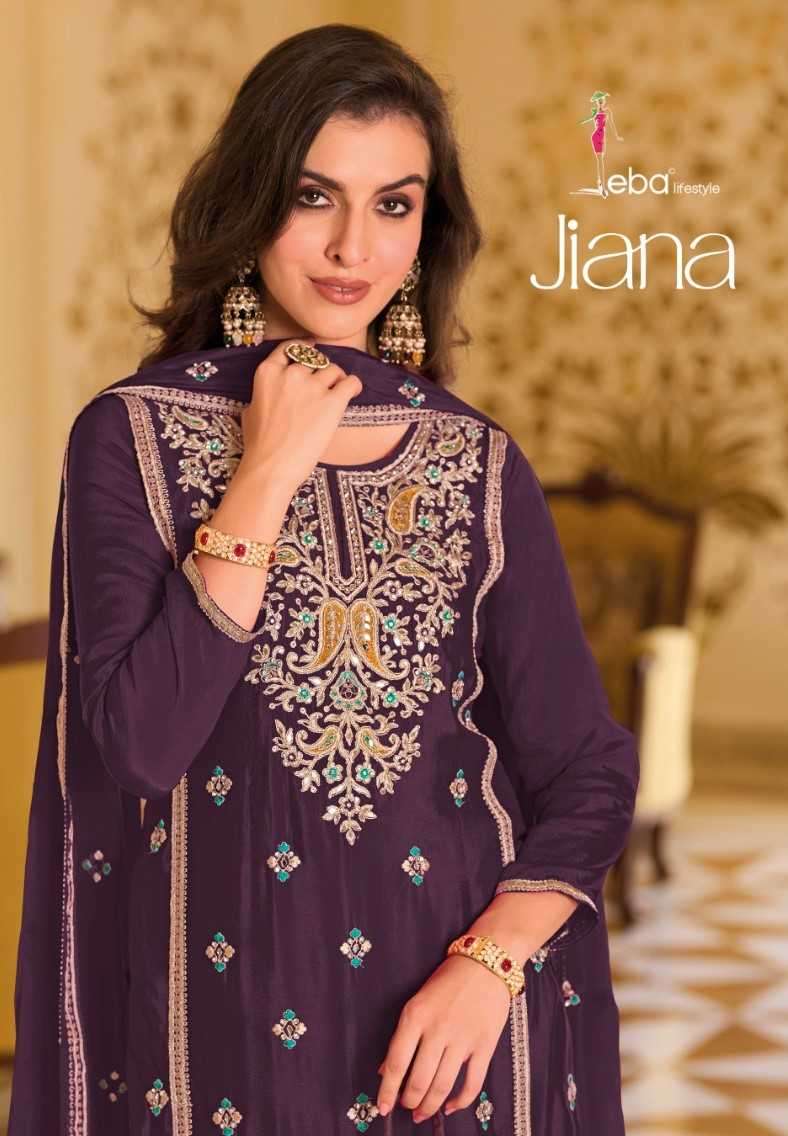 eba lifestyle jiana series 1635-1638 premium silk with  emboidery work suit