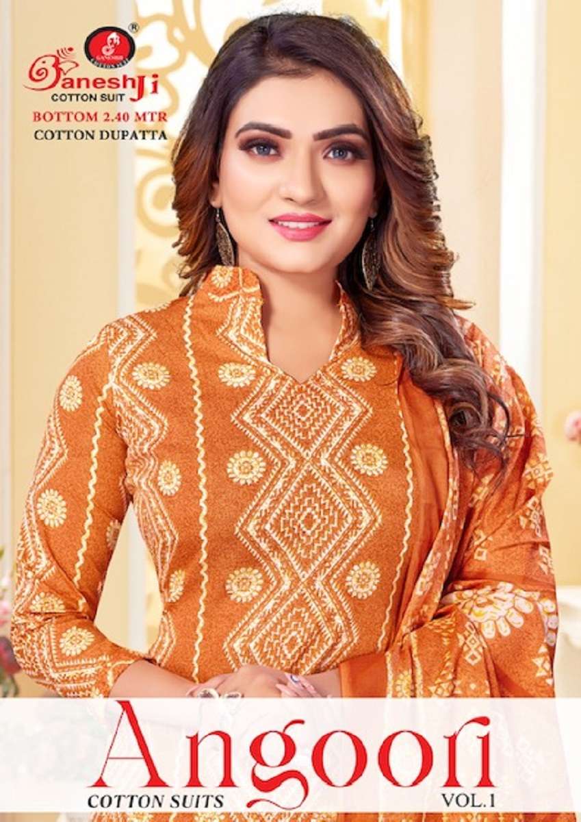 Ganeshji Angoori Vol-1 series 1001-1008 Heavy Indo Cotton suit