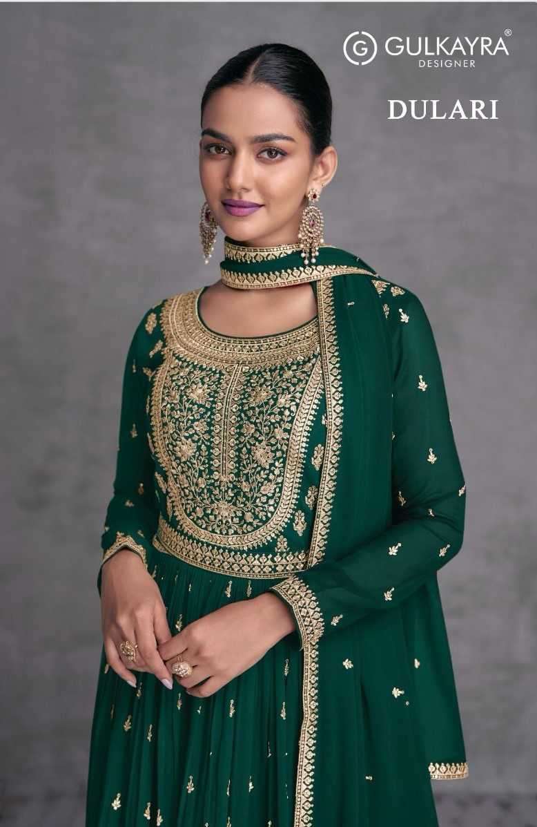 gulkayra dulari series 7409 Real Georgette suit