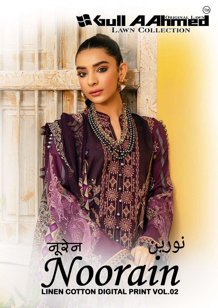 Gull Aahmed Noorain Vol-2 series 3120-3125 Linen Cotton Digital Print suit