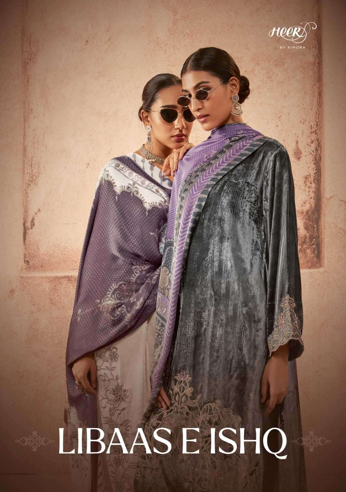 heer libaas e ishq series 9161-9168 pure velvet suit