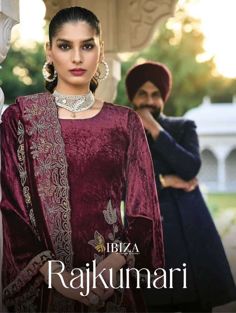 ibiza lifestyle rajkumari series 10563-10569 viscose velvet suit 