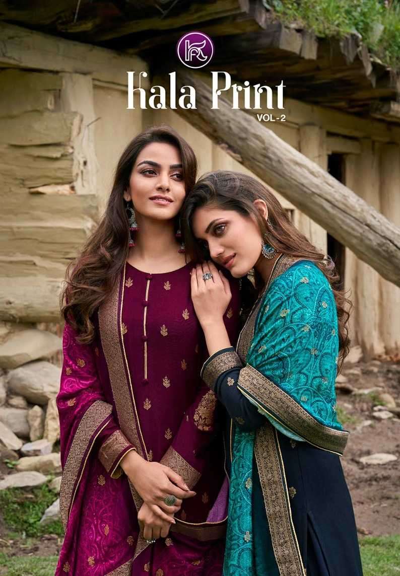 kala fashion kala print vol 2 series 2001-2006 viscose pashmina suit 