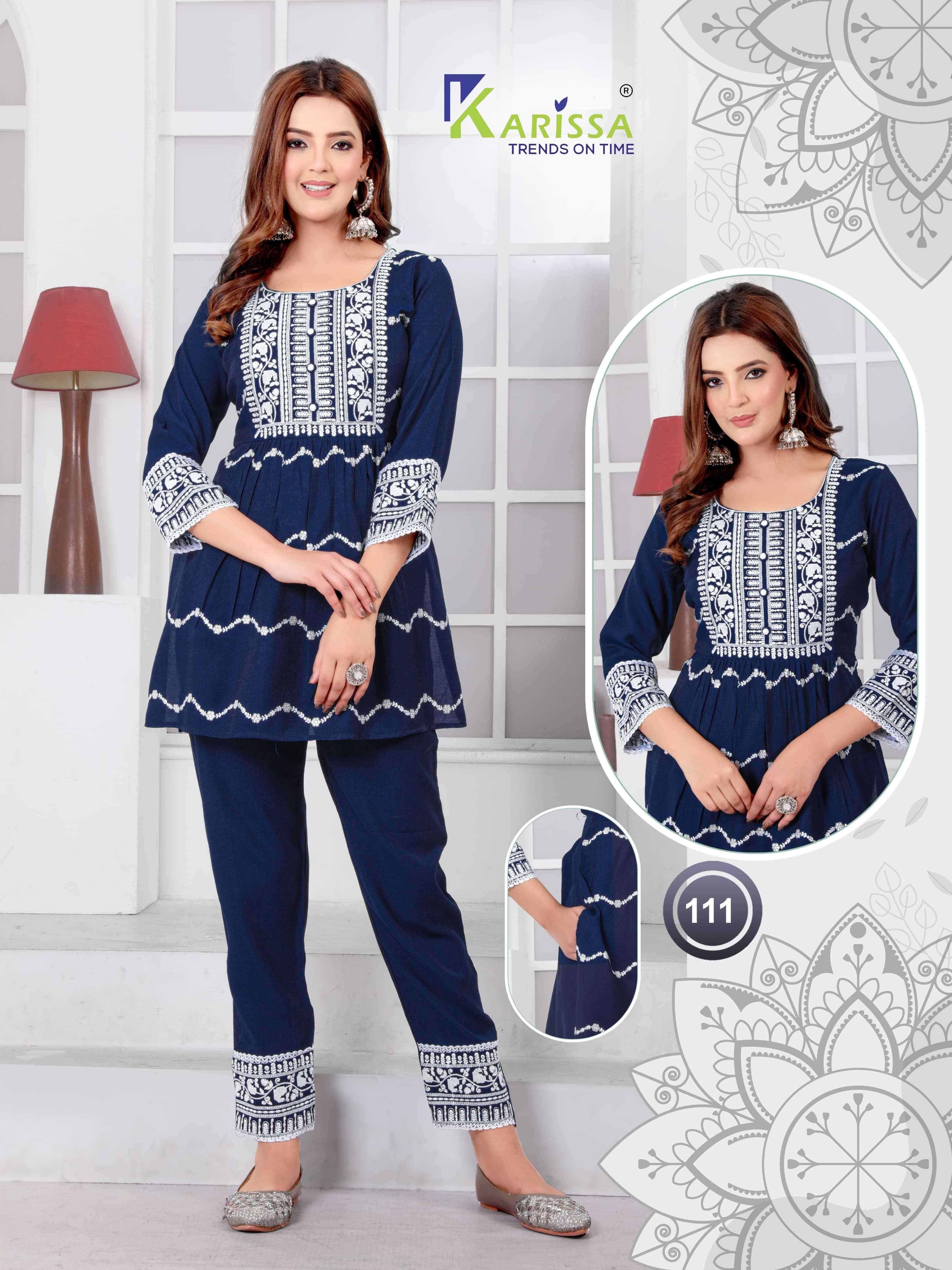 karissa co-ord 110-111 fancy amazing work readymade cord combo set