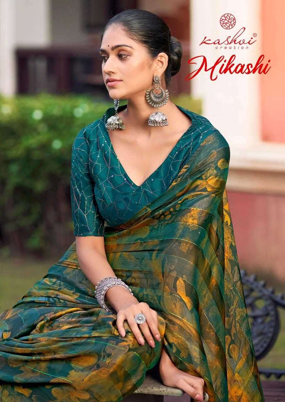 kashvi creation mikashi series 1001-1008 silk saree