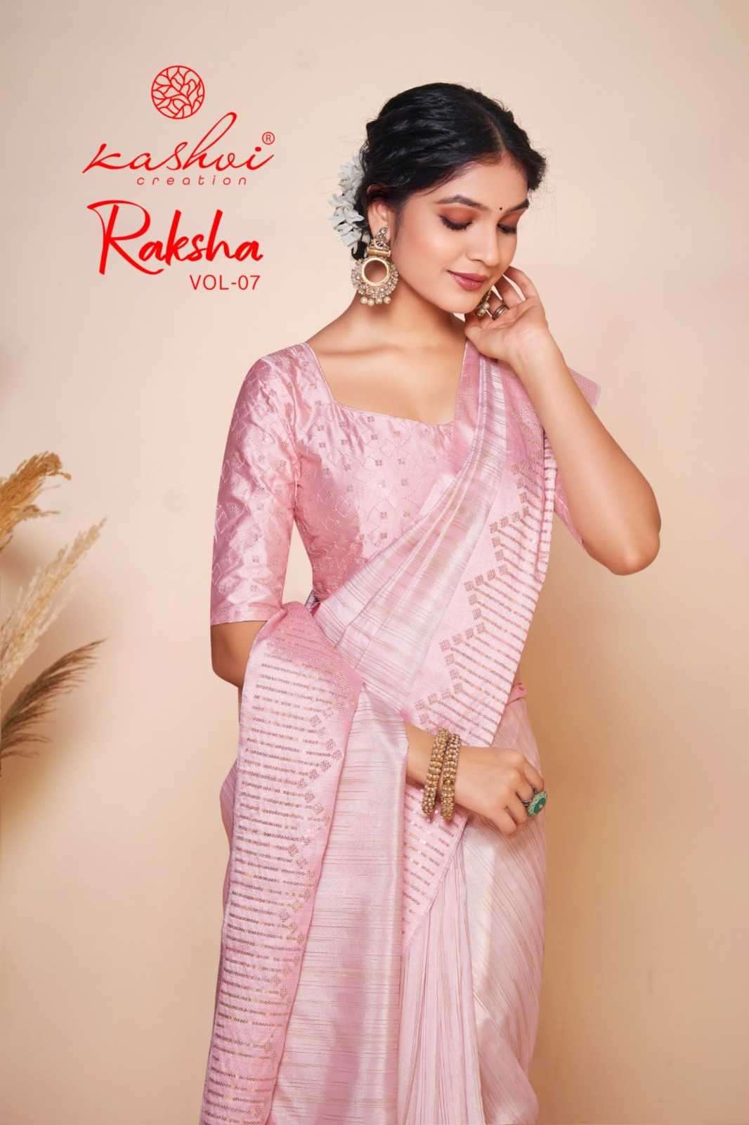 kashvi raksha vol 7 series 1001-1008 organza saree