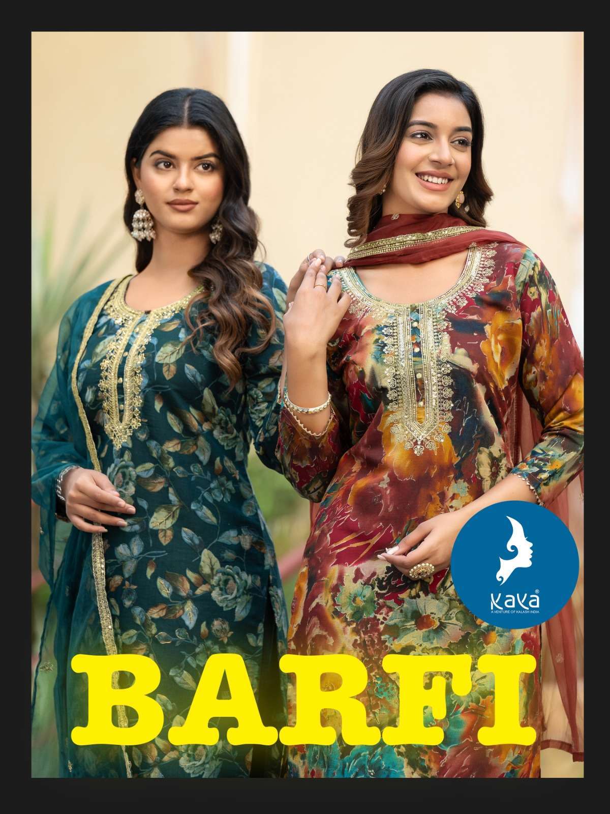kaya barfi series 01-08 modal chanderi readymade suit 