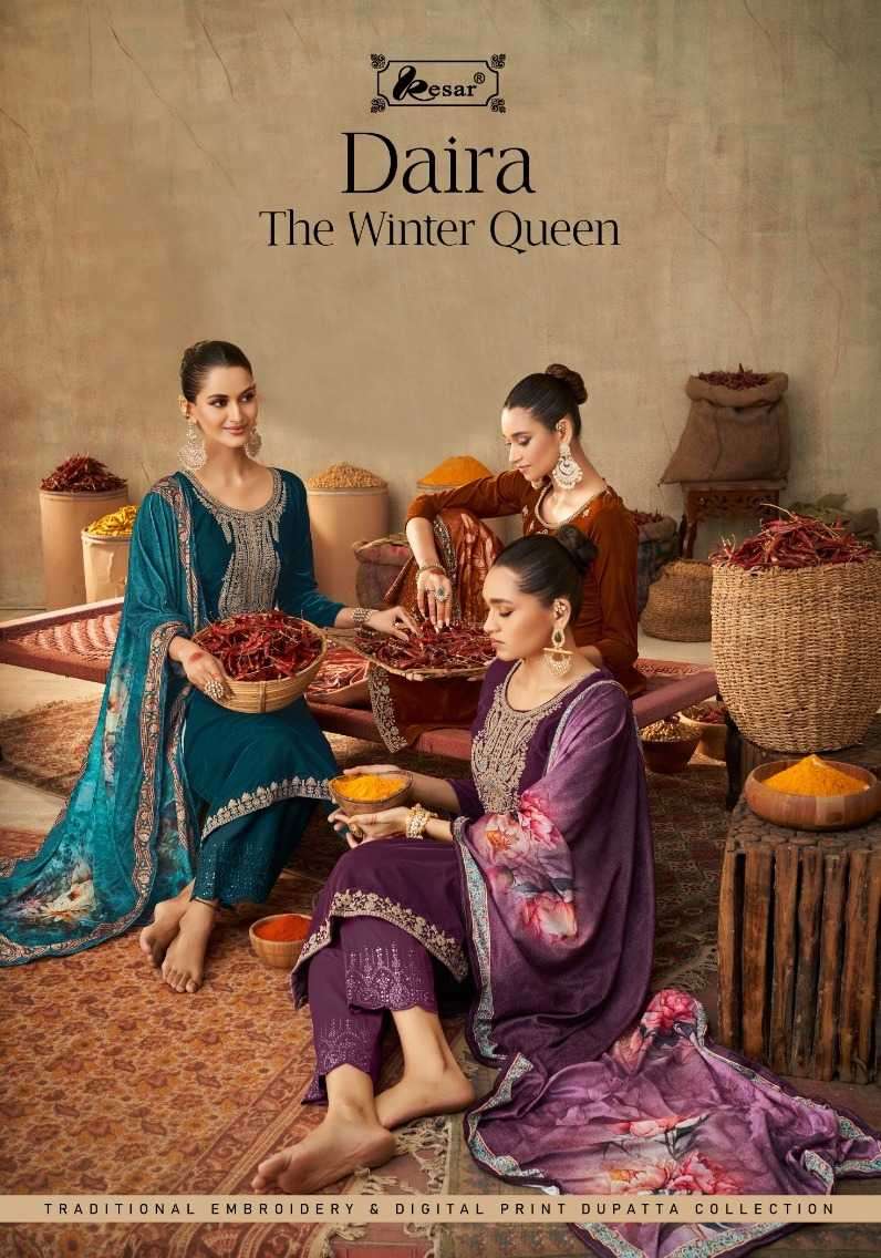 kesar daira series 198001-198006 pure velvet suit 