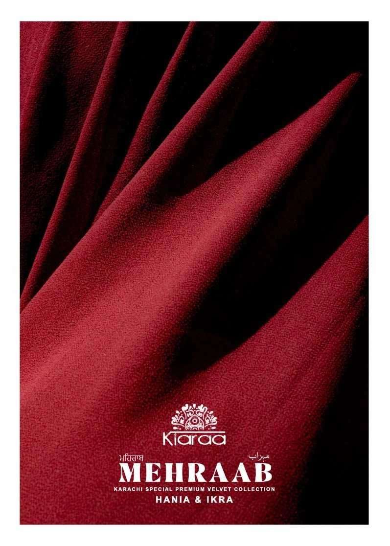kiaraa mehraab series 1001-1006 Pure Viscous Luxury Velvet suit