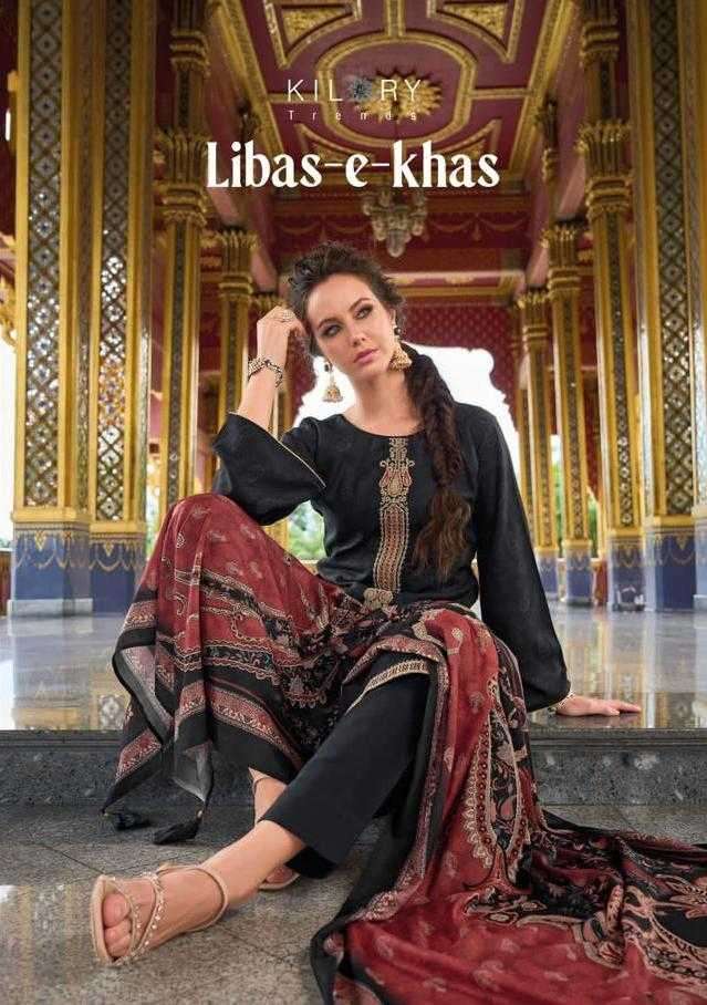 kilory trends libas e khas series 551-558 pure viscose pashmina suit 