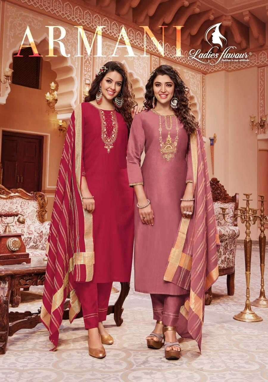 ladies flavour armani series 1001-1006 Pure Viscose suit