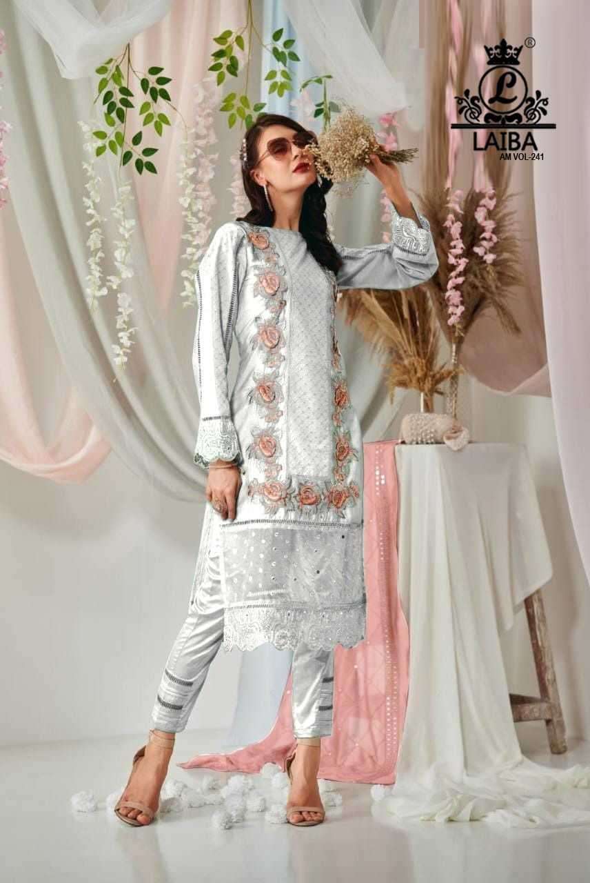 laiba am vol 241 Pure Georgette  with crepe inner suit