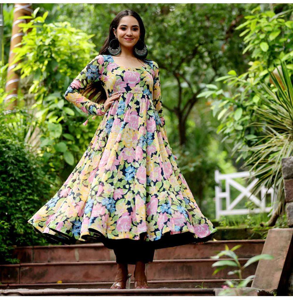 launching New Maltipal flowers  gown with plazo 