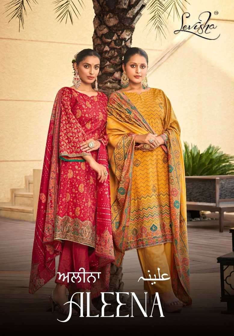 levisha aleena series 113-118 Pure Muslin digital print suit