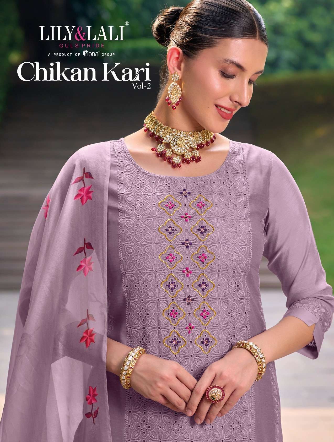 lily & lali chikan kari vol 2 series 13901-13906 Bored Schiffli suit