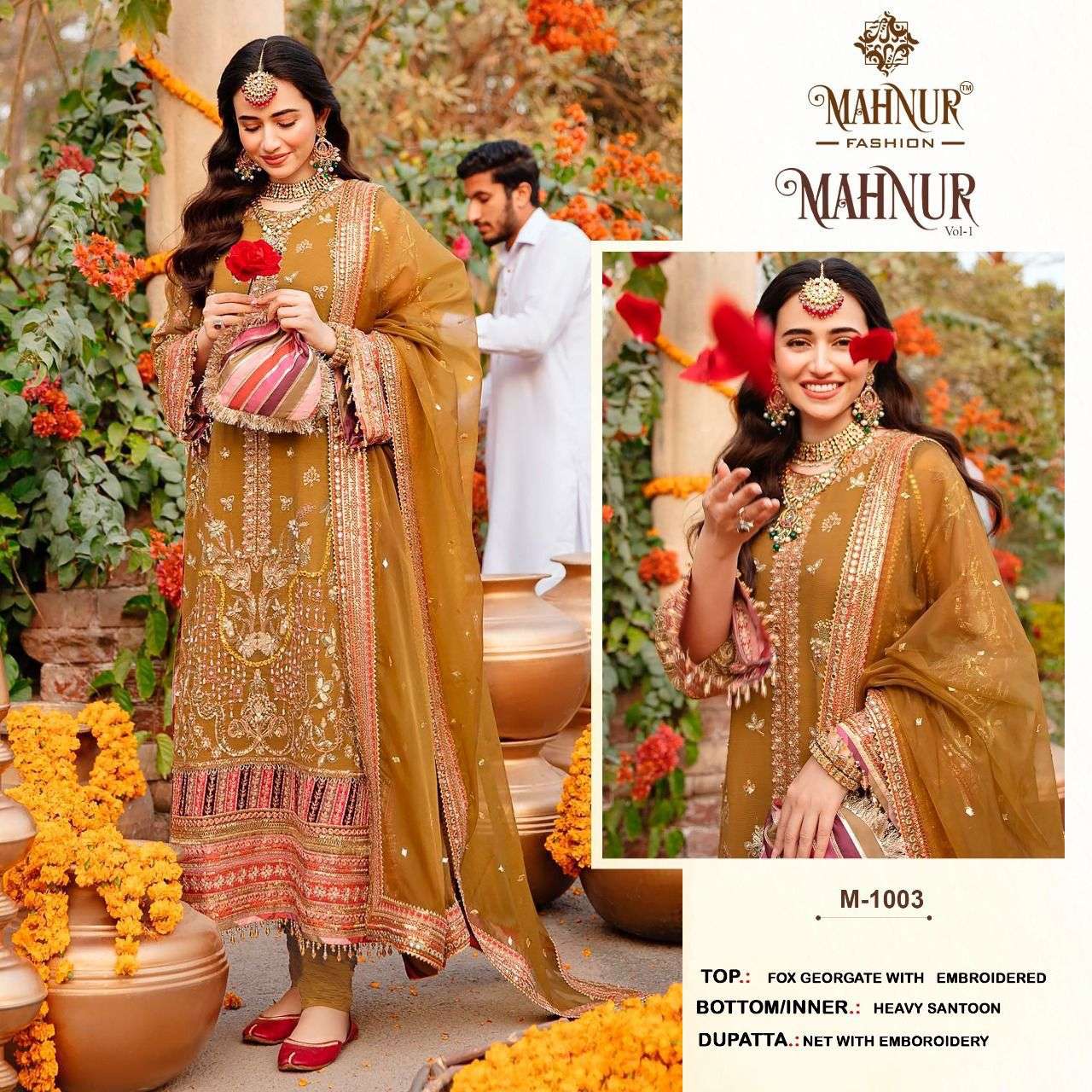 mahnur M-1003 designer heavy georgette suit 