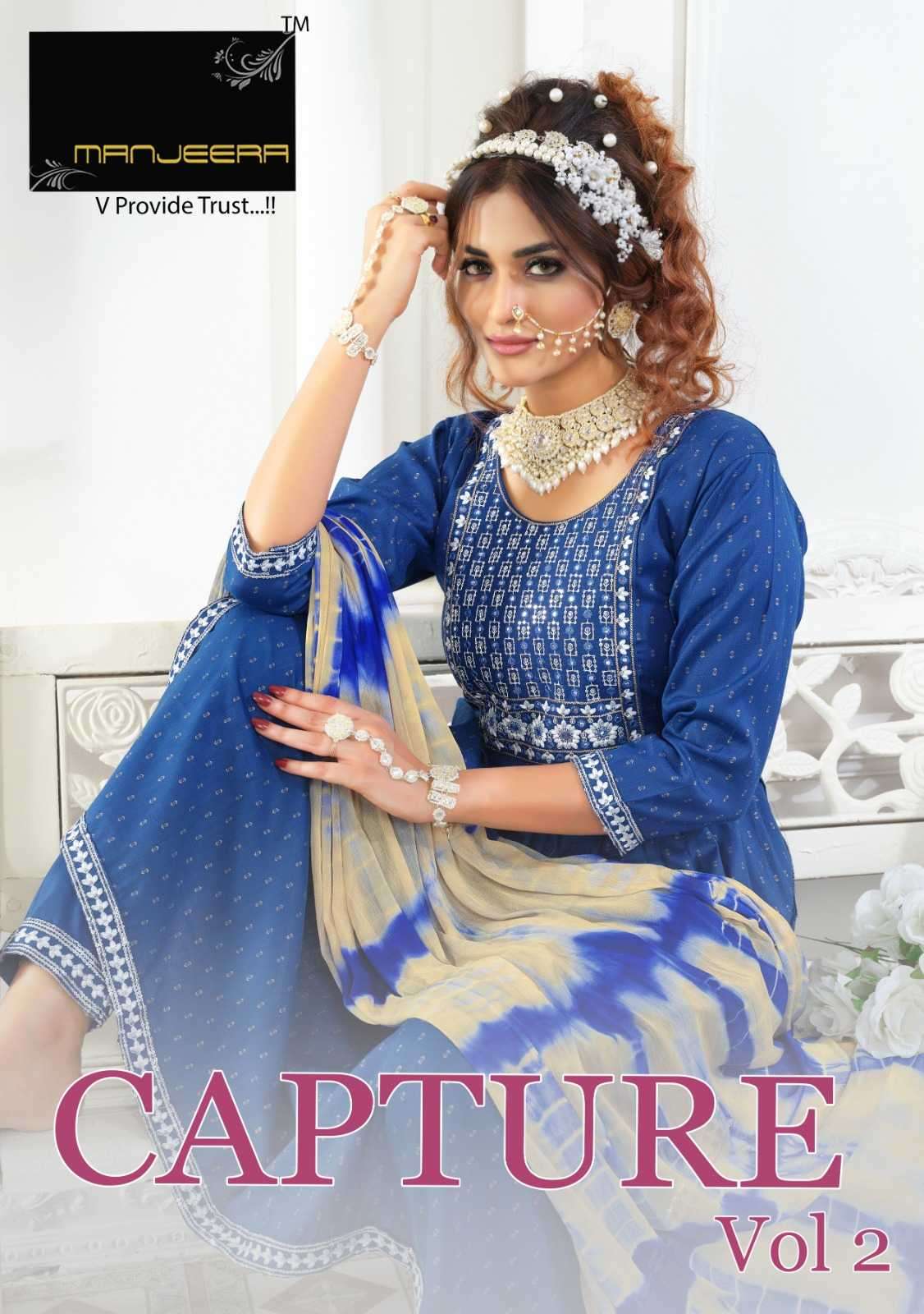 manjeera capture vol 2 series 01-08 two tone work suit
