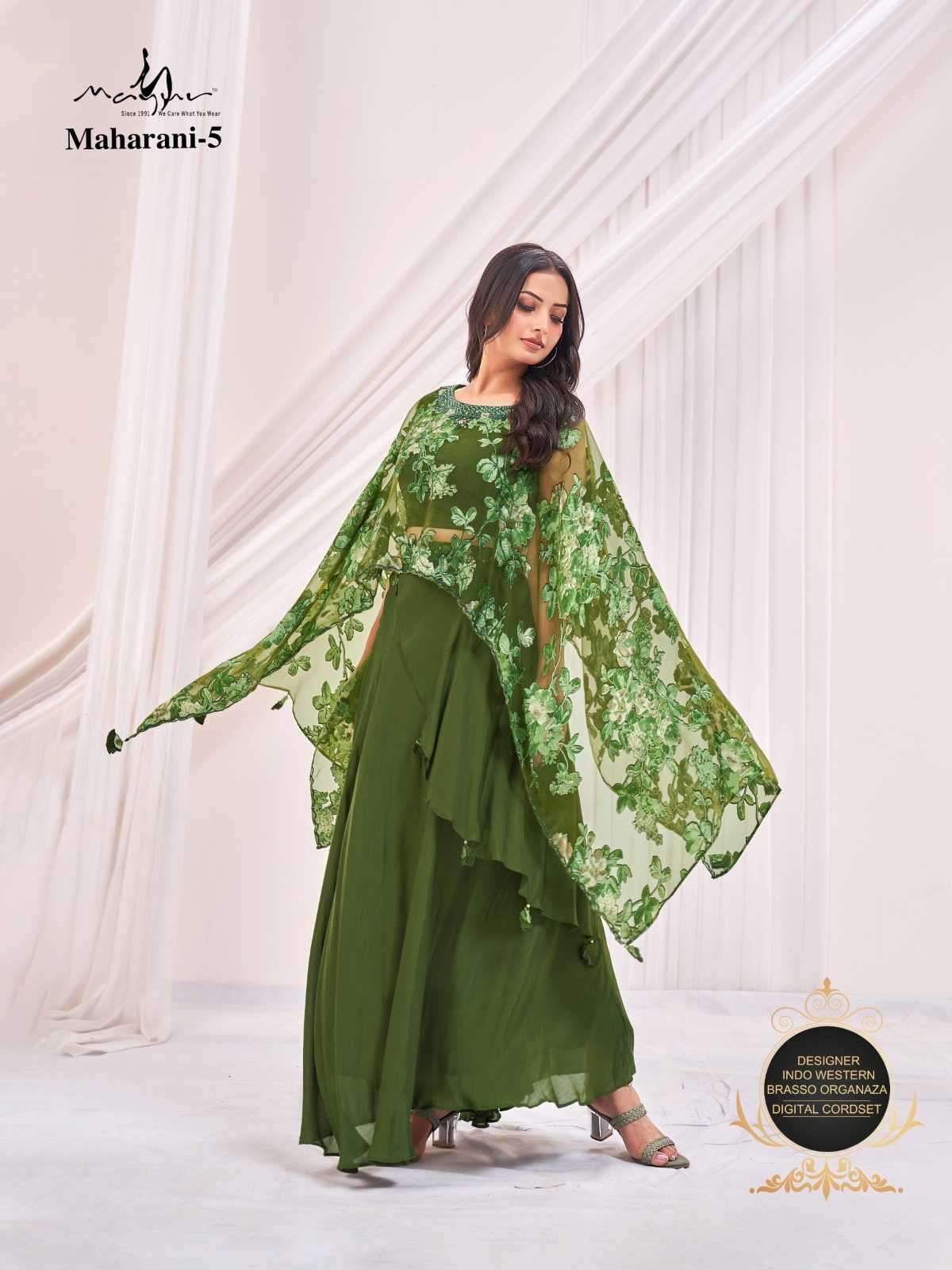 mayur fashion maharani chinon braso gown