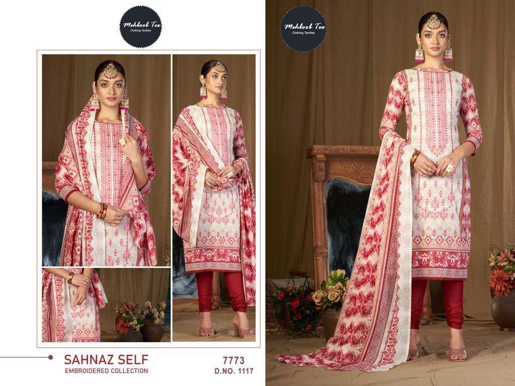 mehboob tex 1117 designer semi lawn suit 