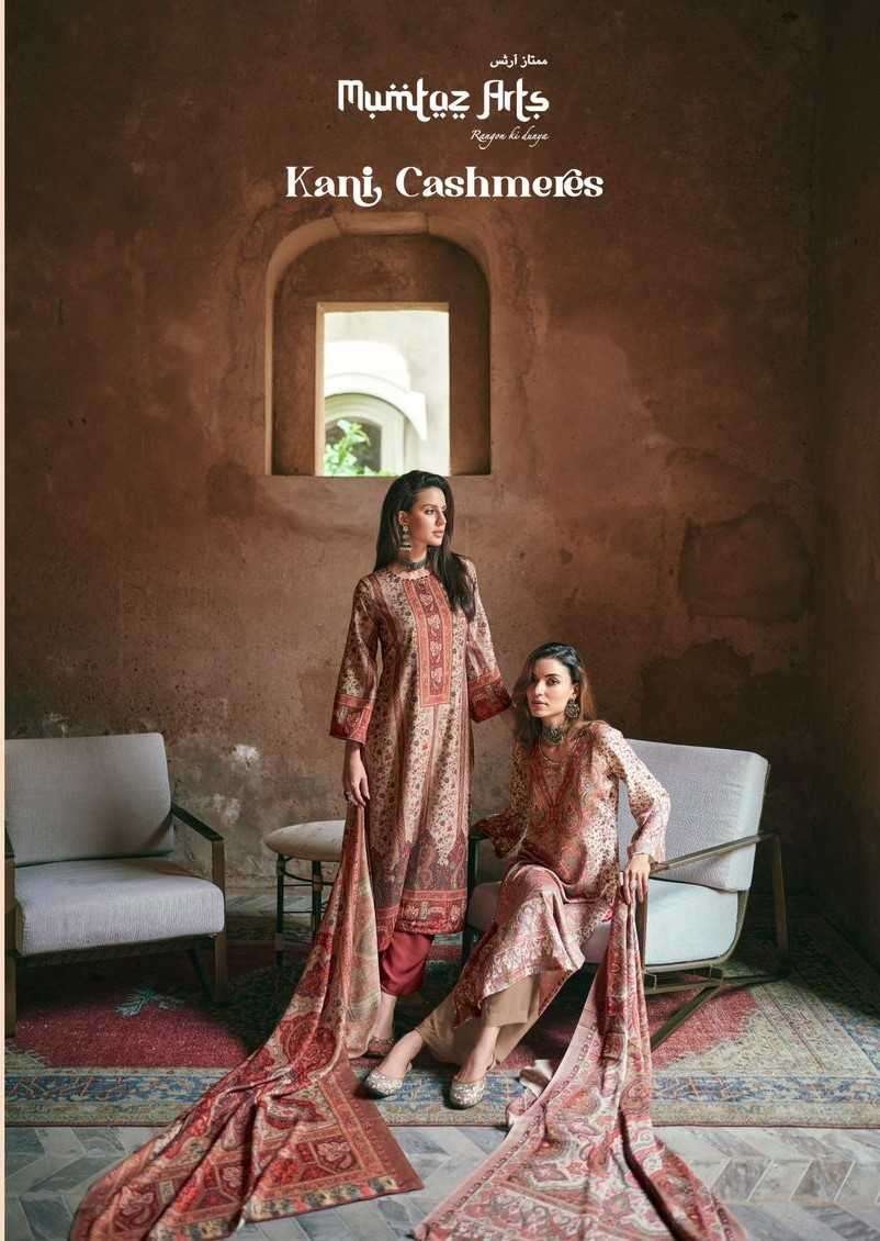 mumtaz arts kani cashmere series 74001-74007 pure viscose pashmina suit 