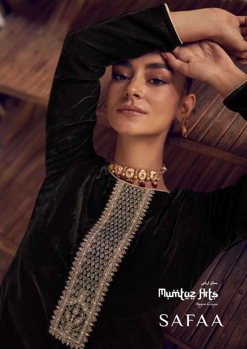 mumtaz arts safaa series 32001-32004 pure velvet suit