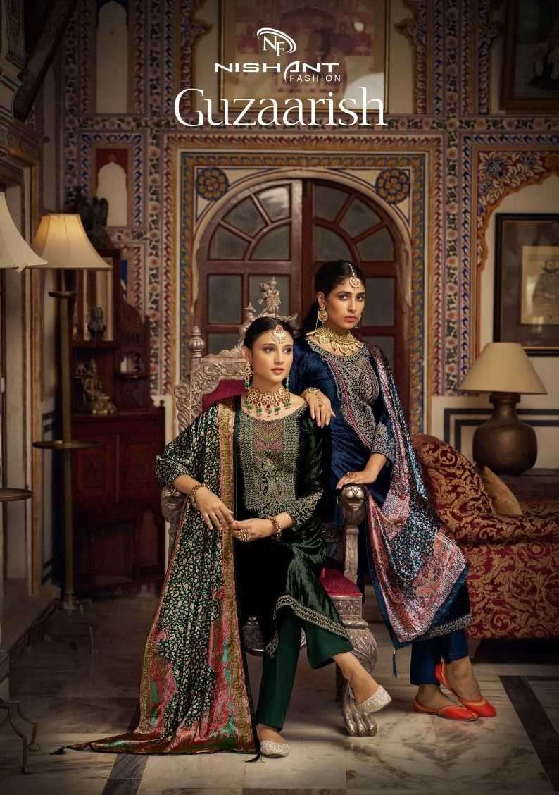 nishant fashion guzaarish series 59001-59006 Pure viscose plush velvet suit