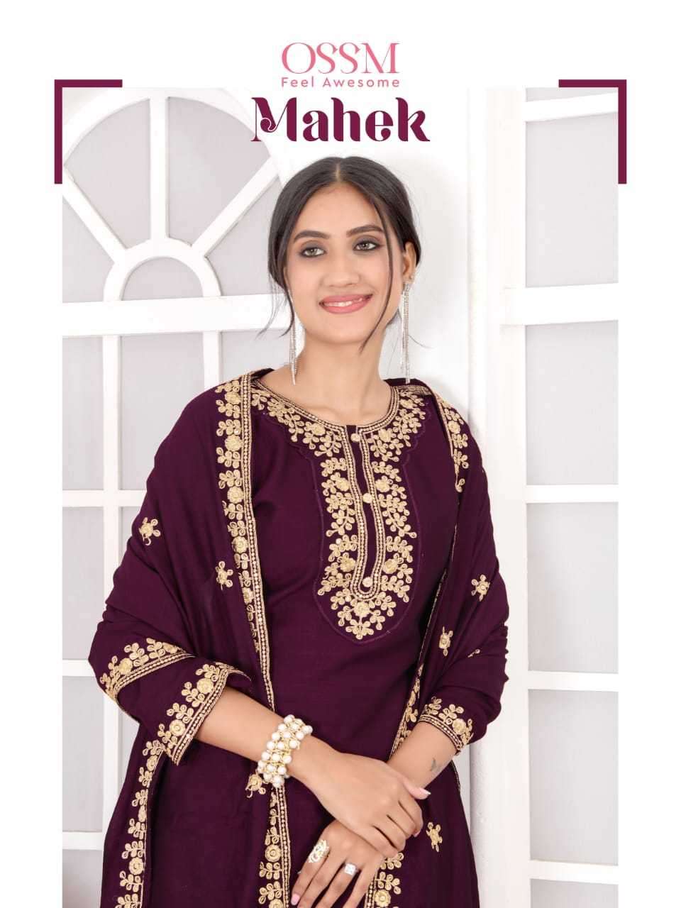 ossm mahek series 101-104 Viscos Vichitra Silk suit