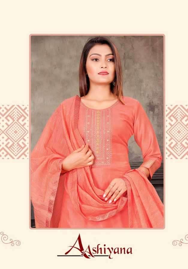 panch ratna aashiyana series 18011-18014 Muslin Dola Jequard suit