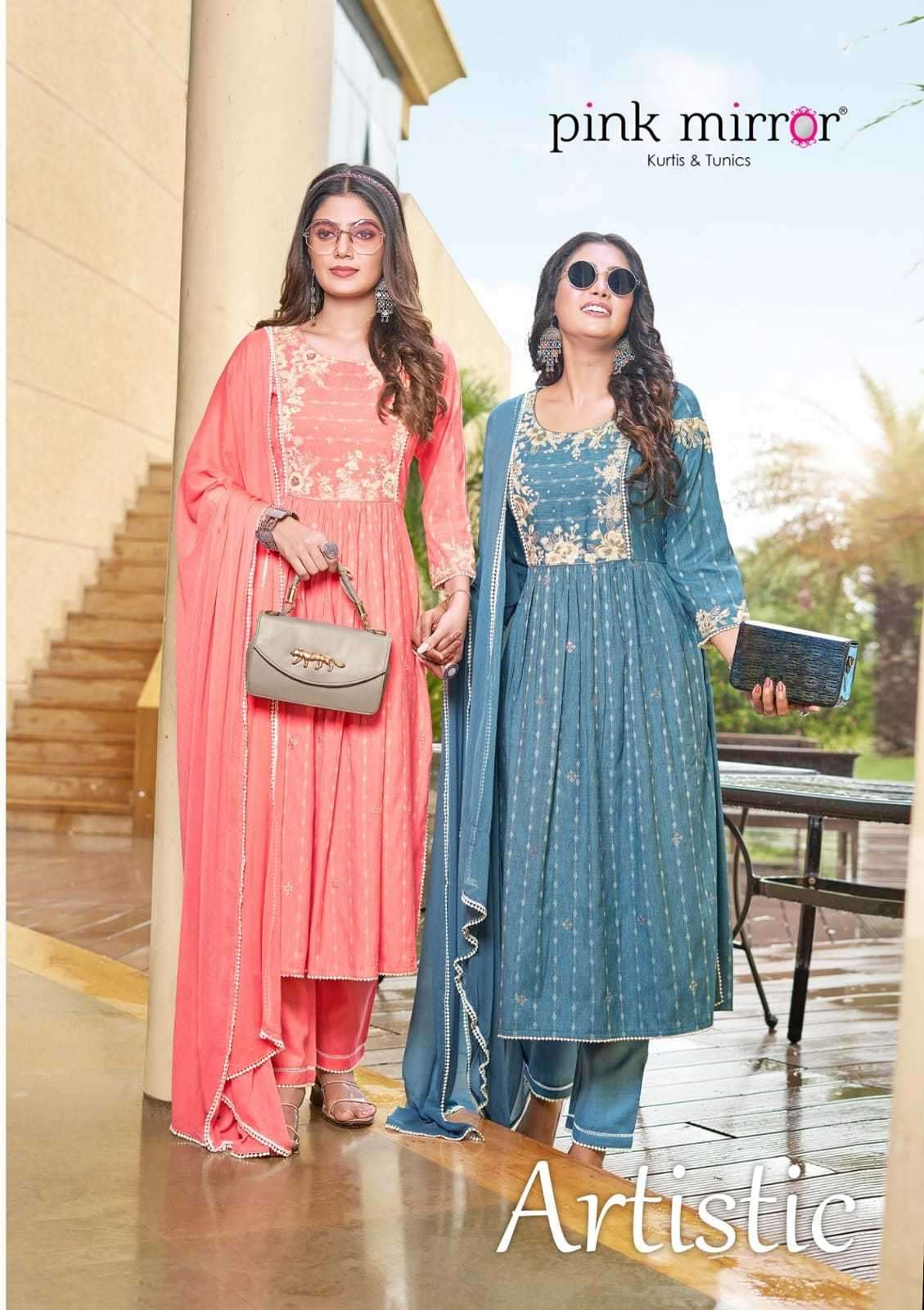 pink mirror artistic series 1201-1204 viscose suit