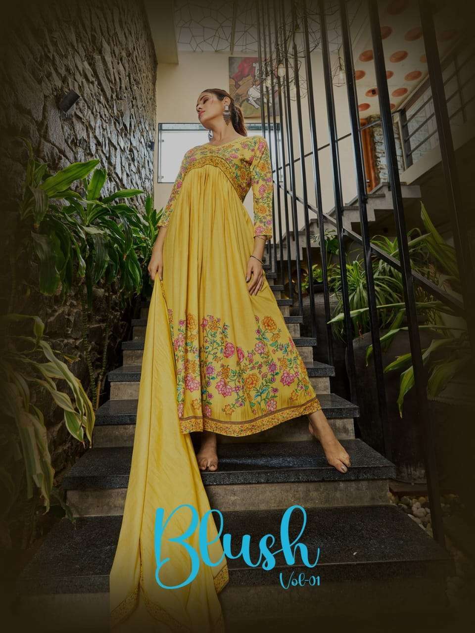 pr blush vol 1 Soft Cotton Digital Print kurti with dupatta