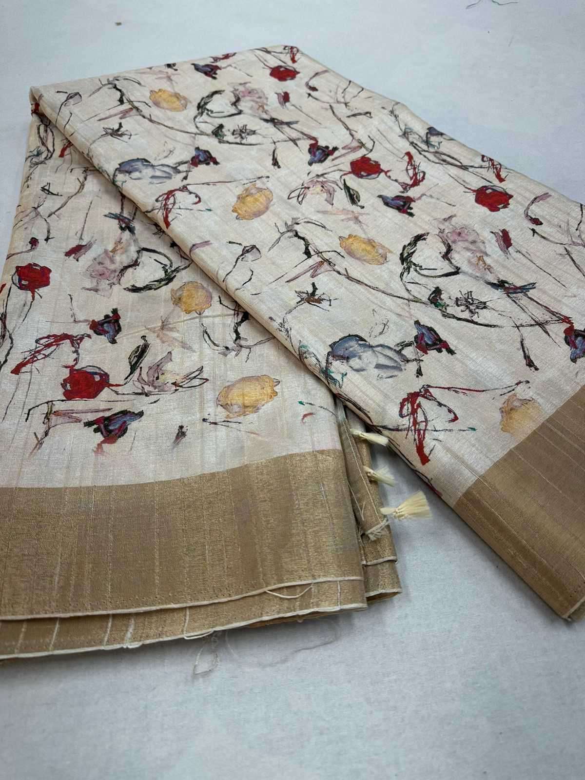 pr tussar vol 1 Tusser silk saree