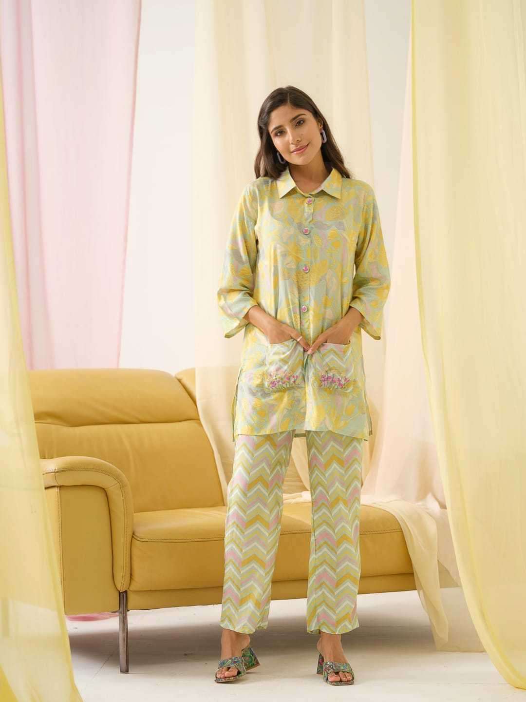 psyna 2316 Pure Muslin Top & Bottom