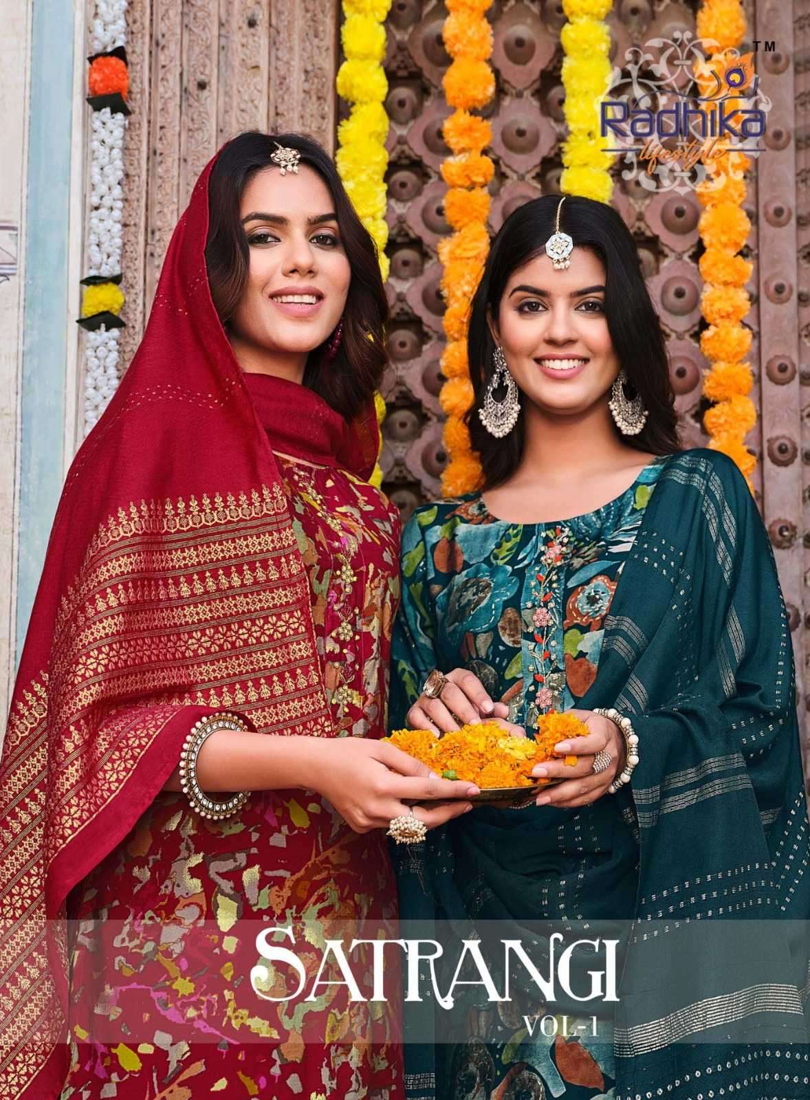 radhika satrangi vol 1 series 1001-1008 modal chanderi suit