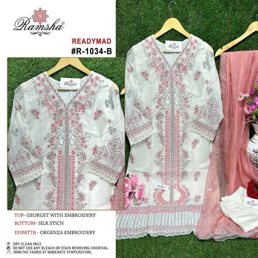 ramsha R-1034 nx georgette embroidery suit 