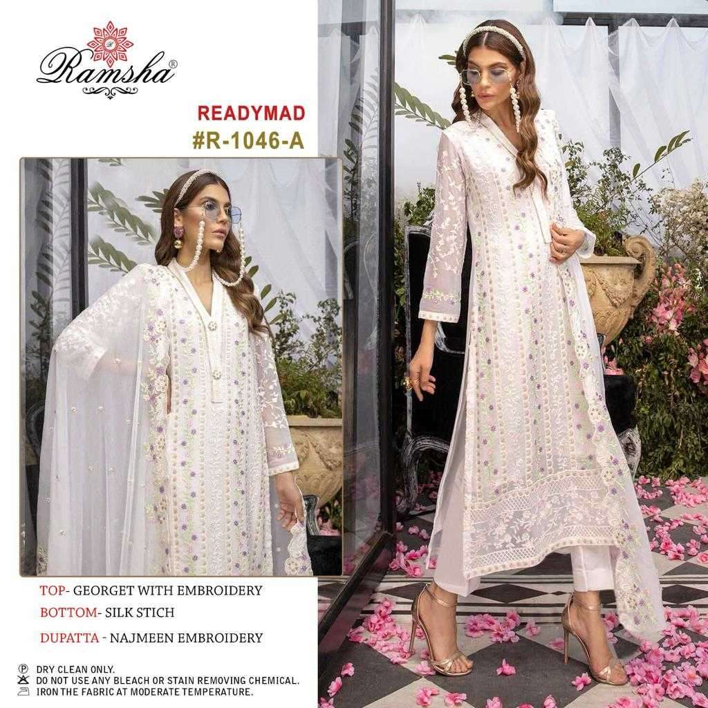 Ramsha R-1046 georgette embroidery suit