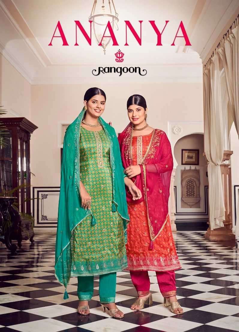 rangoon ananya series 4761-4764 Pure Russian Jecaurd suit