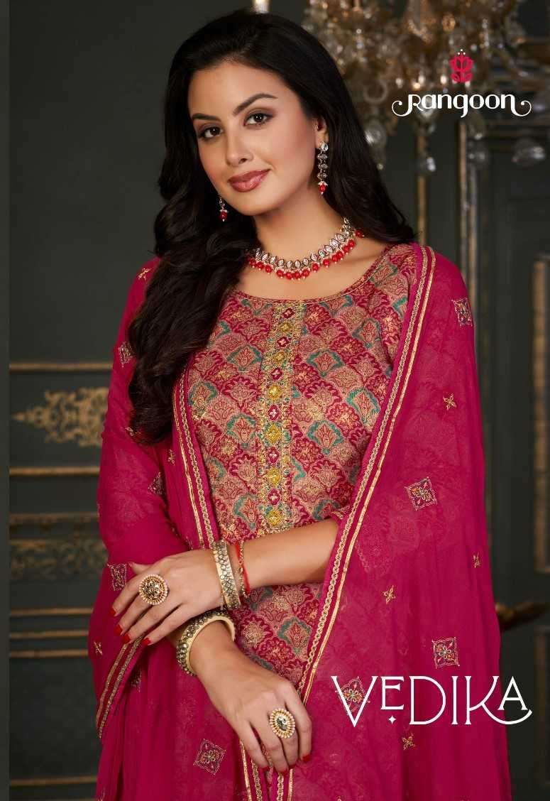 rangoon vedika series 4791-4794 pure Russian Jecaurd readymade suit