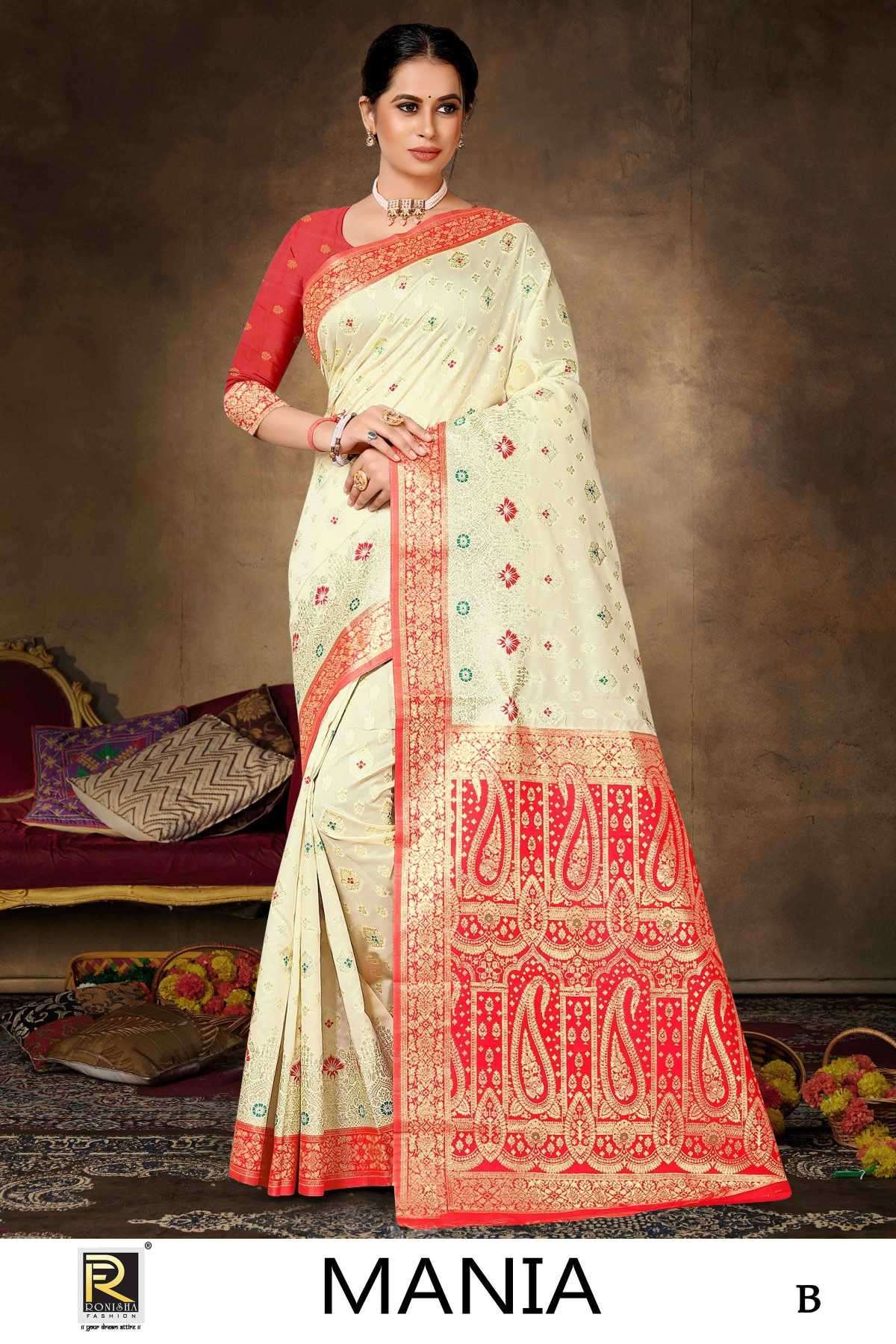 ranjna saree maina banarasi silk premium saree