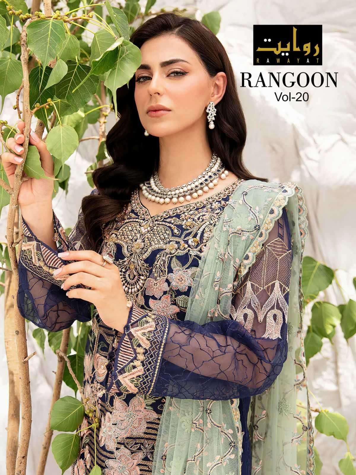 rawayat rangoon vol 20 series 4064-4066 faux georjott suit