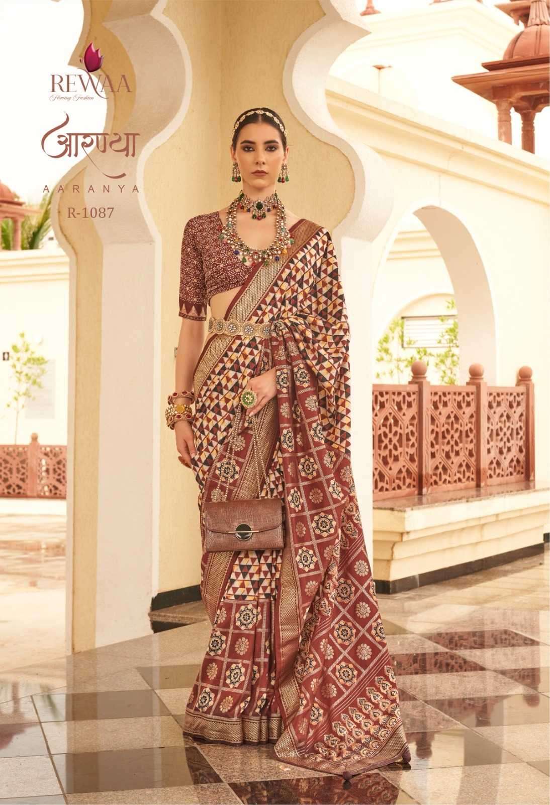 rewaa aaranya series 1084-1092 superior silk saree