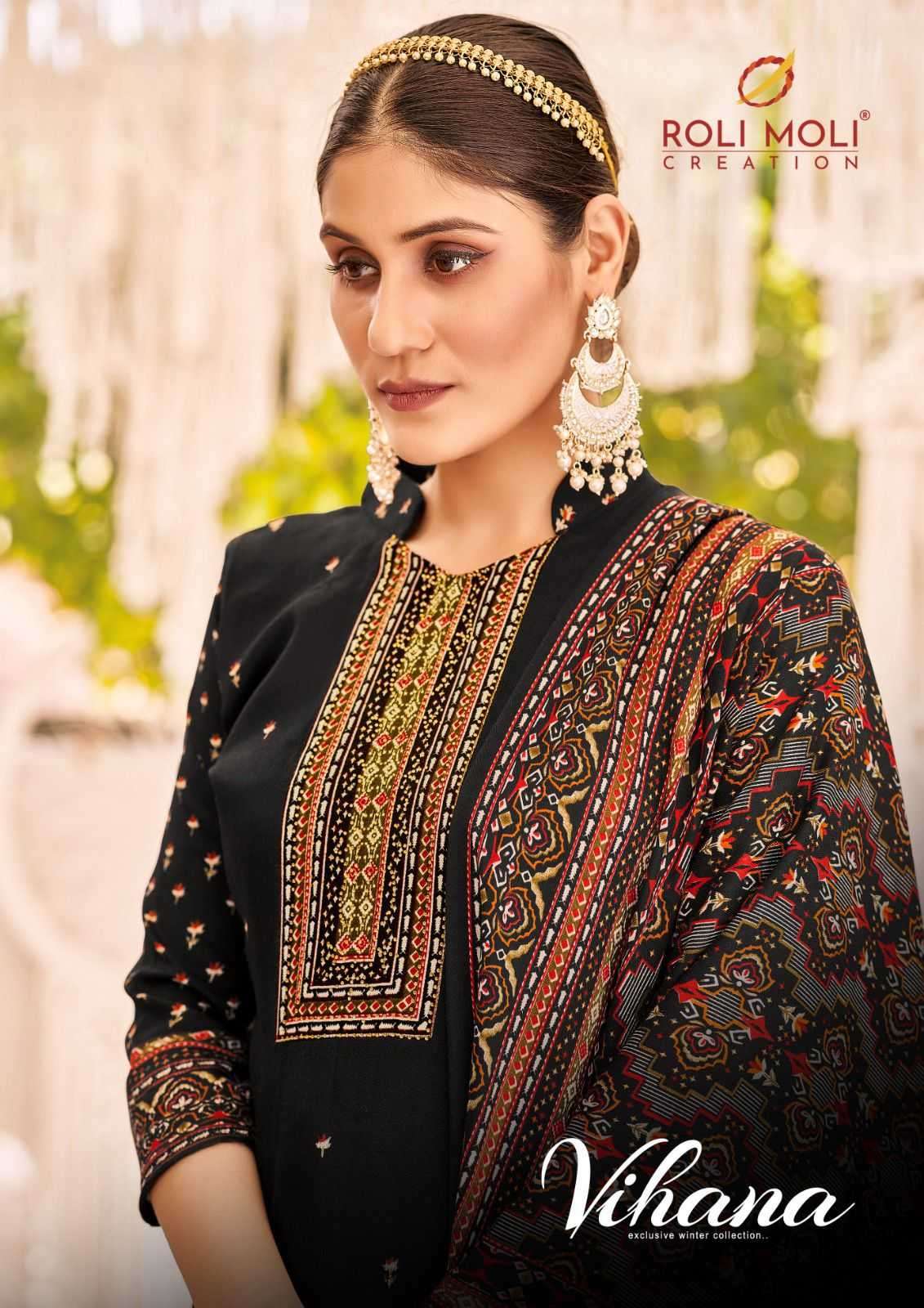 roli moli creation vihana series 1001-1008 Pure Pashmina suit