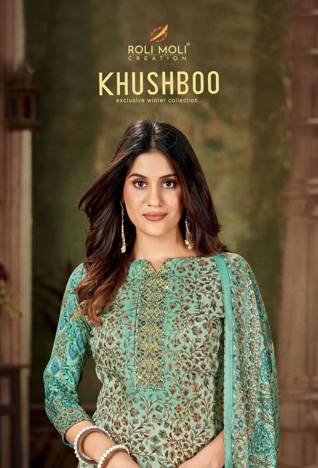 roli moli khushboo series 1001-1008 Pure Pashmina suit