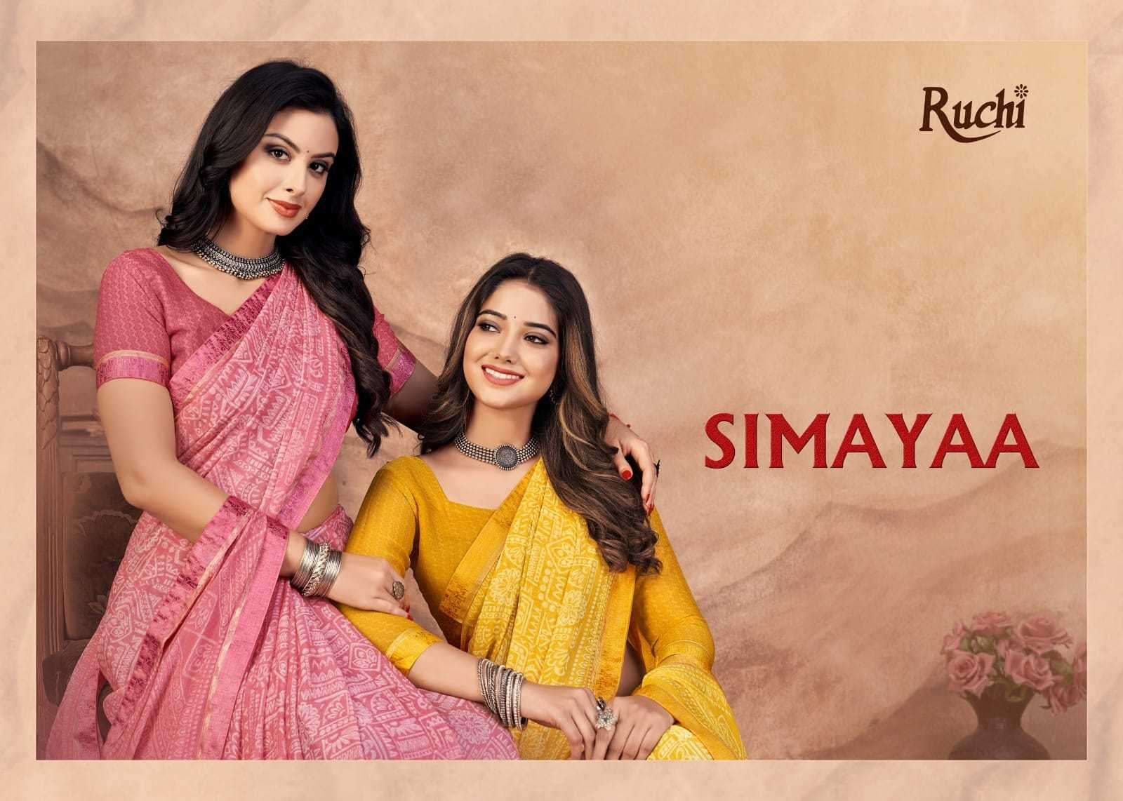 ruchi simayaa vol 21 series 27202 Chiffon Saree 