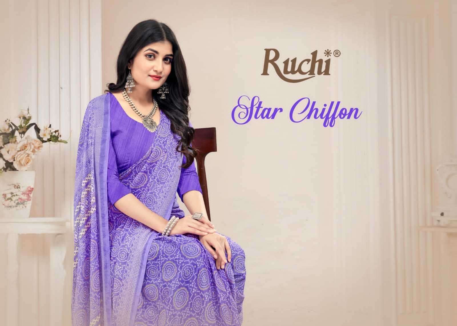 ruchi star chiffon vol 145 series 29101-29103 Chiffon saree