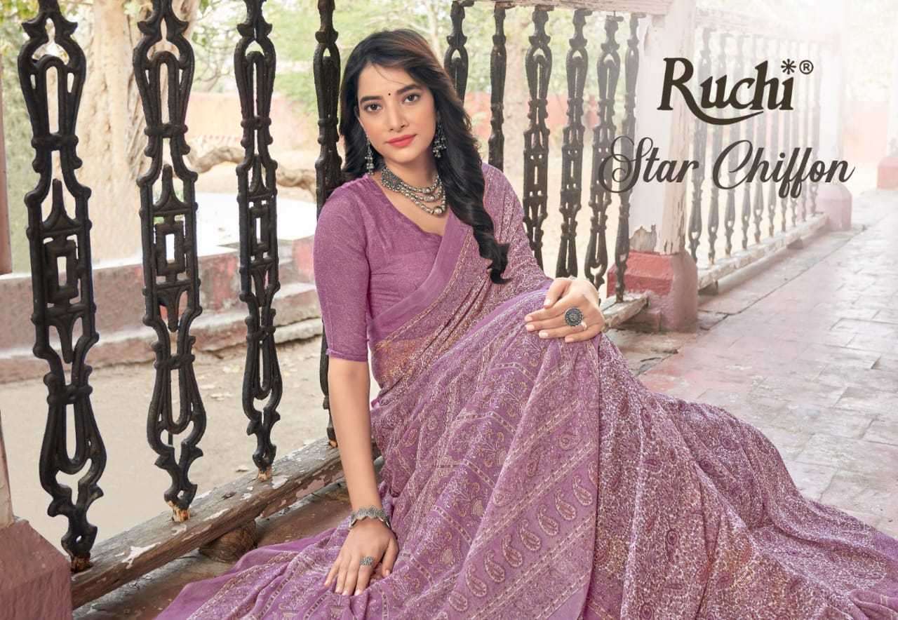 ruchi star chiffon vol 94 series 21301-21303 chiffon saree
