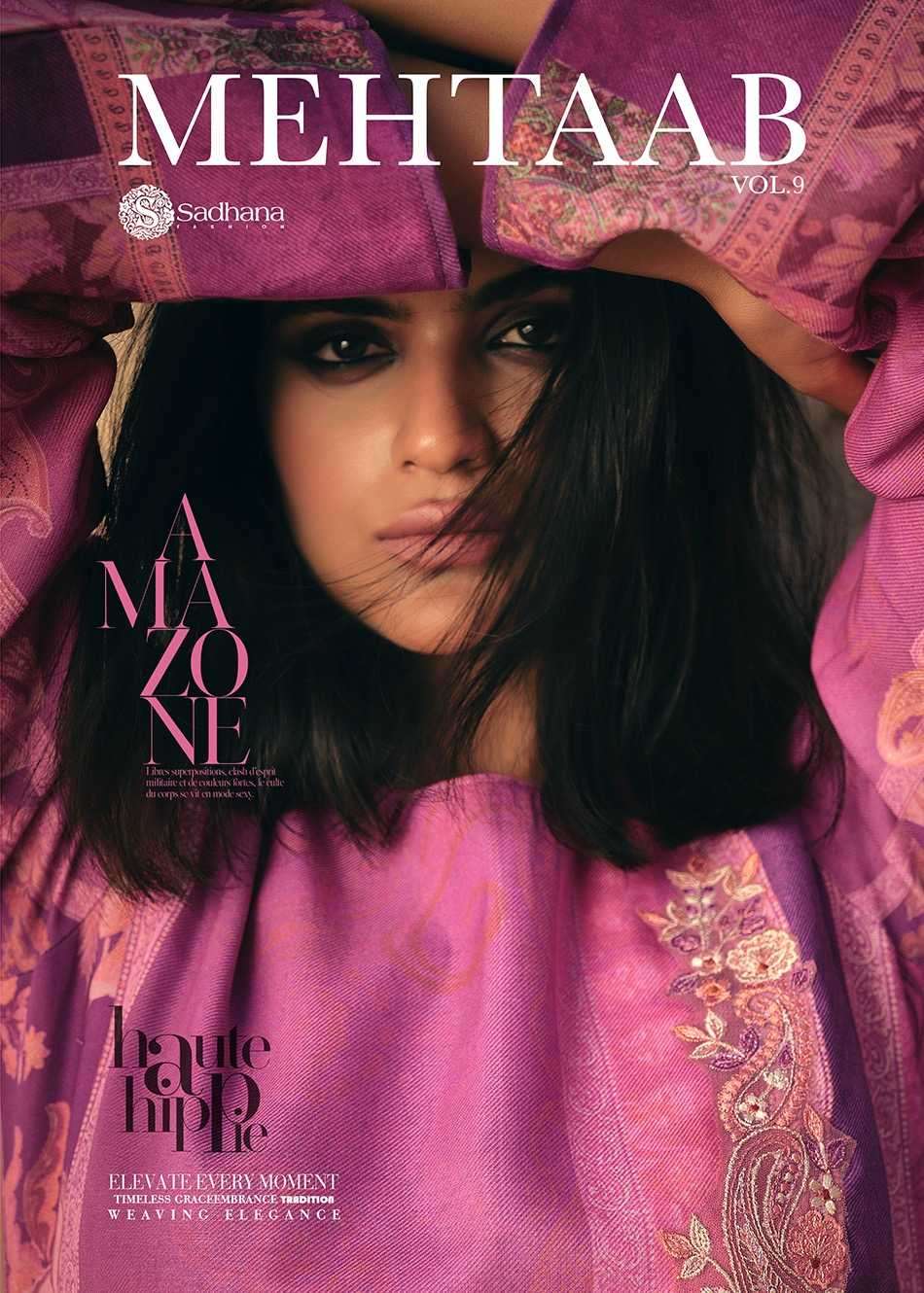 sadhana fashion mehtaab vol 9 series 5280-5287 viscos pashmina suit