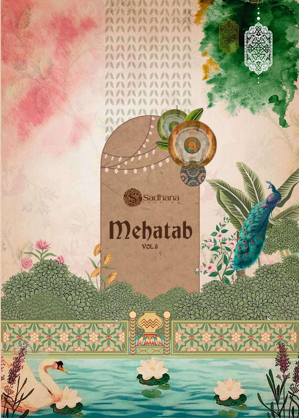sadhana mehtaab vol 6 series 5224-5231 viscose pashmina suit 