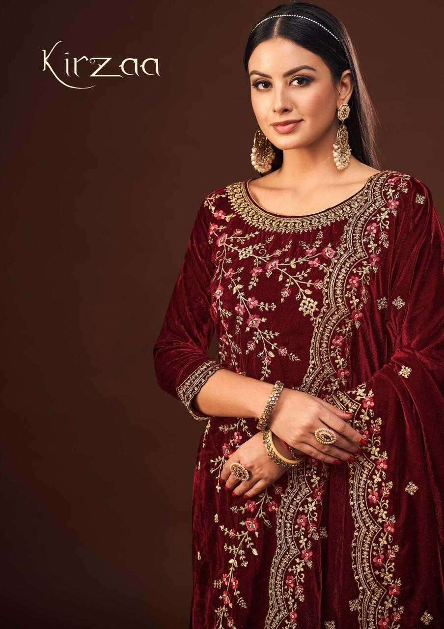 sangam prints kirzaa series 1127 premium 9000 velvet suit