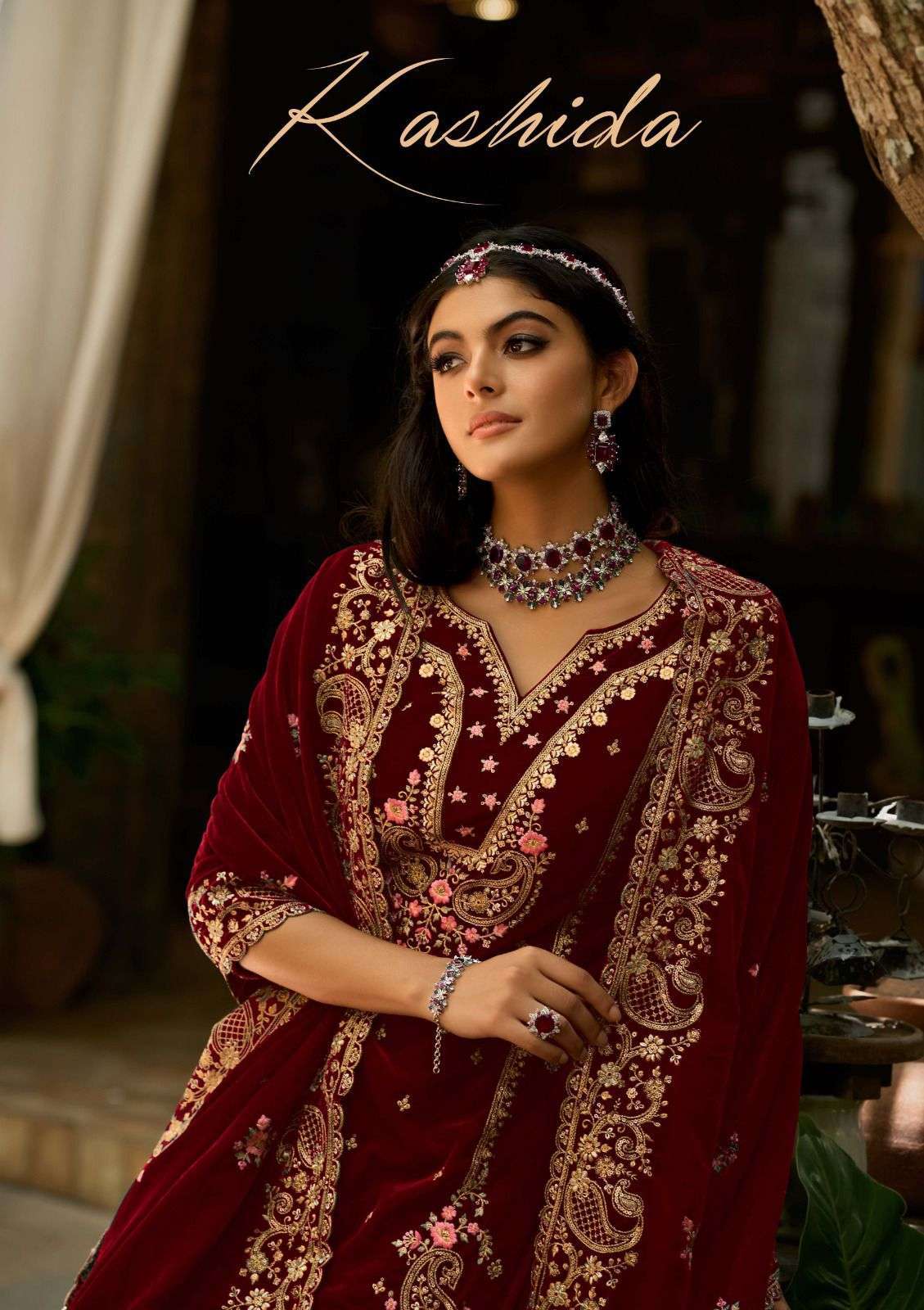 sargam kashida series 1110 premium 9000 velvet suit
